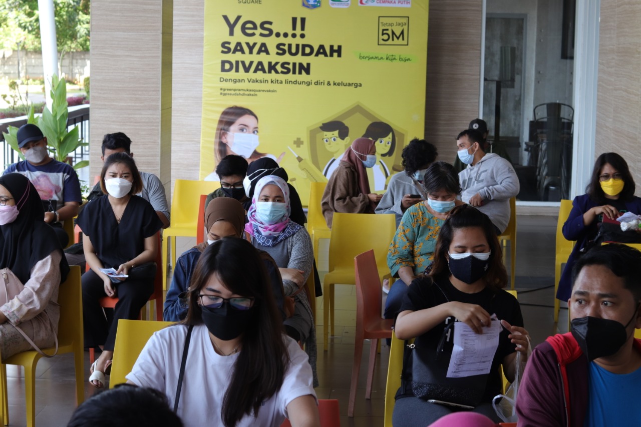 Apartemen Green Pramuka City Dukung Penerapan PPKM Mikro di Hunian dan Lakukan Gerakan Vaksinasi Massal