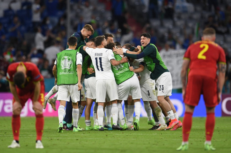 Taklukkan Belgia 2-1, Italia ke Semifinal Euro 2020 Hadapi Spanyol