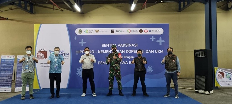 Berpacu dengan Pandemi, HIPPINDO Gandeng Pemprov Jabar dan TNI Buka Sentra Vaksinasi di Bandung