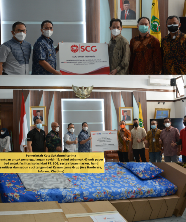Pemkot Sukabumi Terima Bantuan dari PT.SCG dan Kawan Lama Grup Untuk Penanggulangan Covid –19