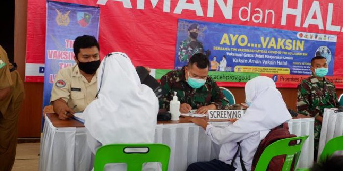 245 Orang Ikut Vaksinasi Covid-19 di Gedung BACH Banda Aceh