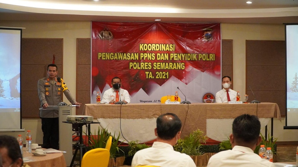 Kapolres Semarang Buka Acara Koordinasi Pengawasan PPNS dan Penyidik Polri