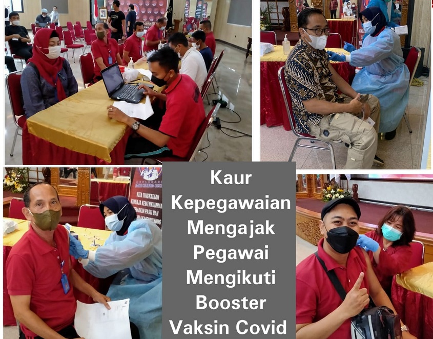 Kaur Kepegawaian Bapas Kelas I Semarang Mengajak Pegawai Mengikuti Booster Vaksin Covid