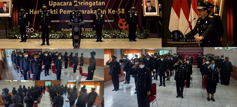 Pegawai Bapas Semarang Kanwil Kemenkumham Jateng Ikuti Upacara Hari Bakti Pemasyarakatan ke 58