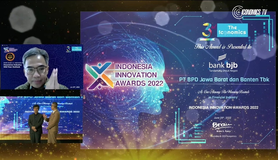 Menutup bulan Juni 2022, bank bjb Raih Innovation Award 2022 Kategori Financial Industry