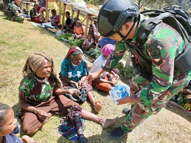 Dua Desa di Lanny Jaya Dapat Layanan Kesehatan Gratis dari TNI