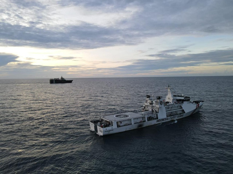KN Pulau Marore-322 Bakamla RI Tertibkan Kapal Bahama Drifting di Perairan Kepri