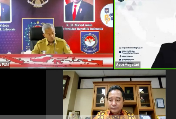 Ditjen Polpum Kemendagri  Gelar Webinar Jaga Netralitas Dalam Pelaksanaan Tahapan Pemilu 2024