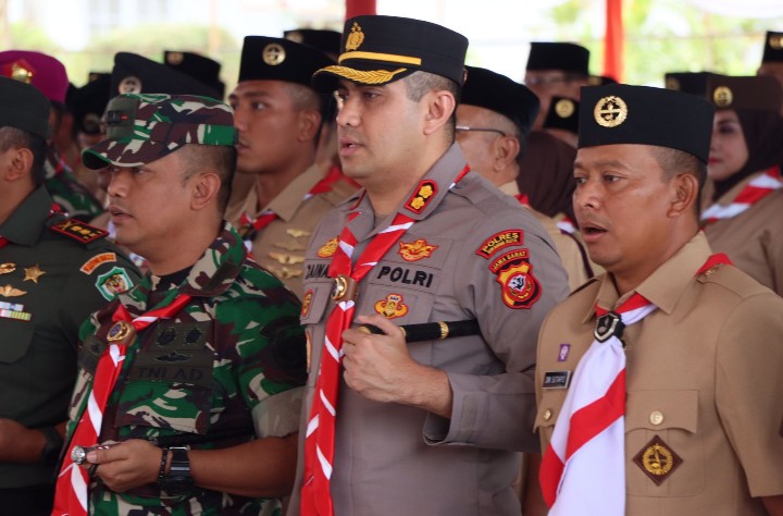 Kapolres Sukabumi Kota Hadir Pengukuhan dan Pelantikan Kwartir Cabang Sukabumi 2022-2027