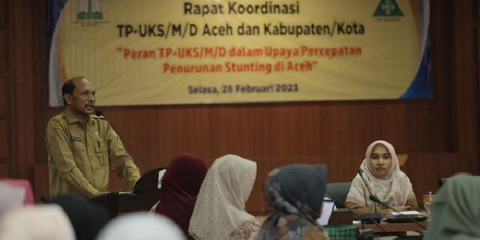 Asisten Pemerintahan Aceh Buka Rakor TP UKS M/D Tingkat Provinsi Tahun 2023
