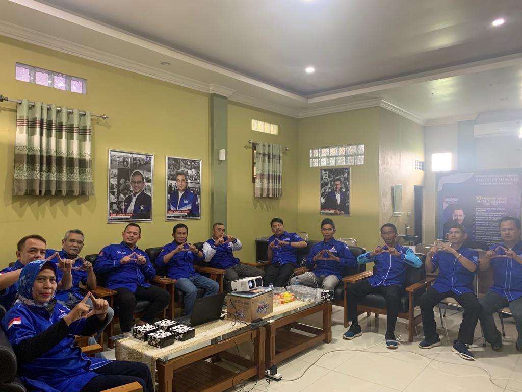 Gelar Nobar, Kader Demokrat Kabupaten Bandung Sambut Anies Kunjungi MTP