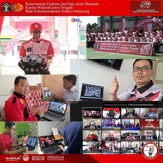 Peringati HBP ke 59, Bapas Semarang Ikuti Pembukaan Pekan Olahraga Pemasyarakatan