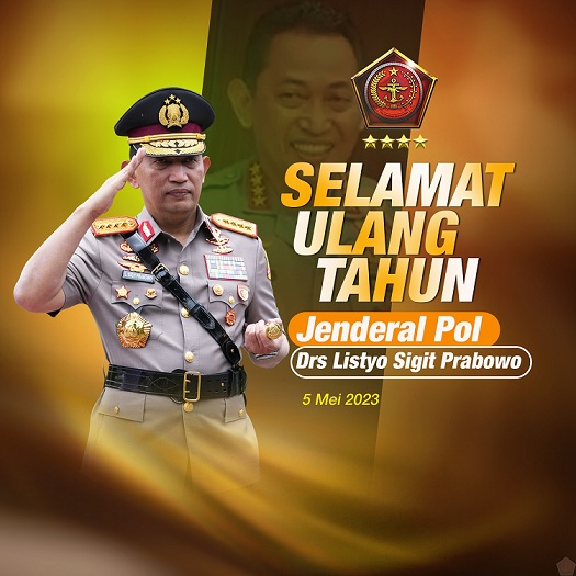 Panglima TNI mengucapkan Selamat Ulang Tahun Jenderal Pol Drs Listyo Sigit Prabowo