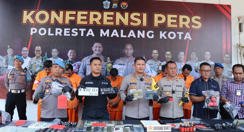 Polisi Berhasil Ungkap Sindikat Pencurian Motor di Malang