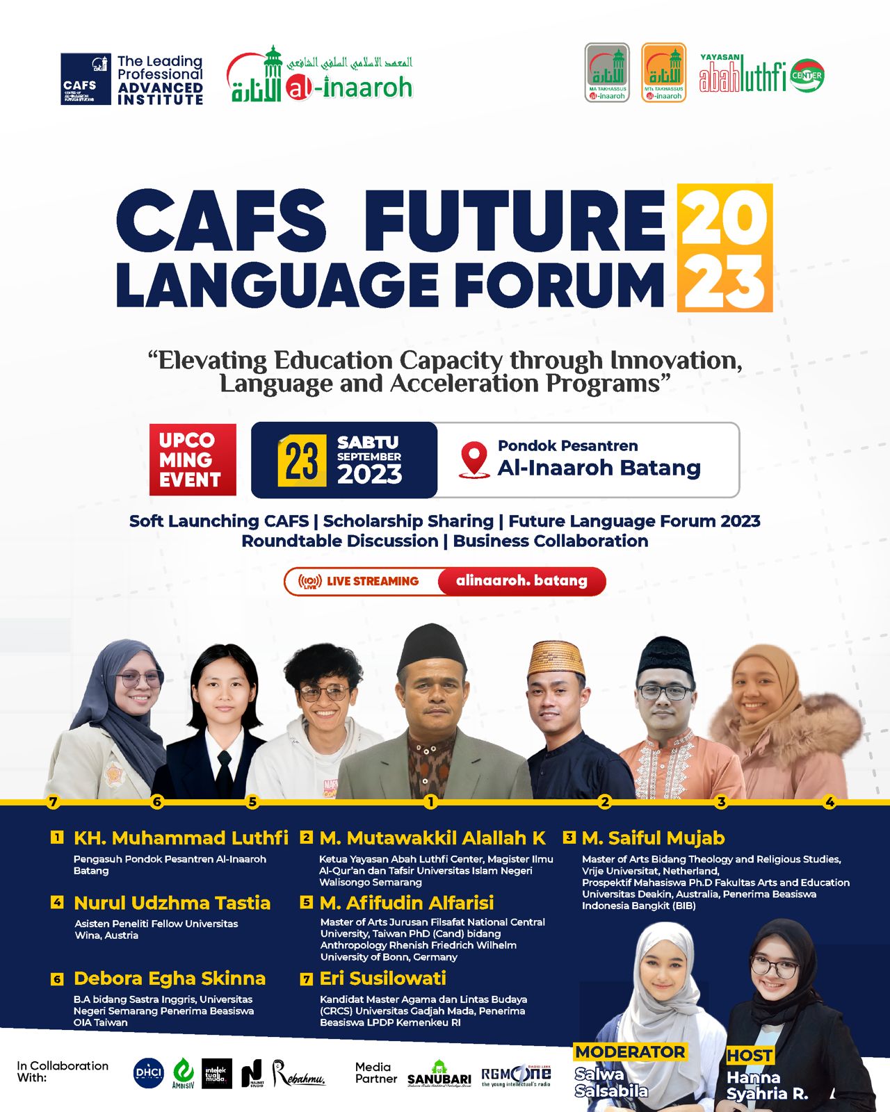 CAFS Future Language Forum 2023: Bentuk Kolaborasi Sinergis Melalui Forum Penguatan Bahasa dengan Berbagai Stakeholder dan Organisasi