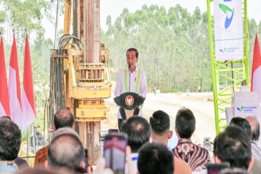 Presiden Jokowi Lakukan Groundbreaking Rumah Sakit Kedua di IKN