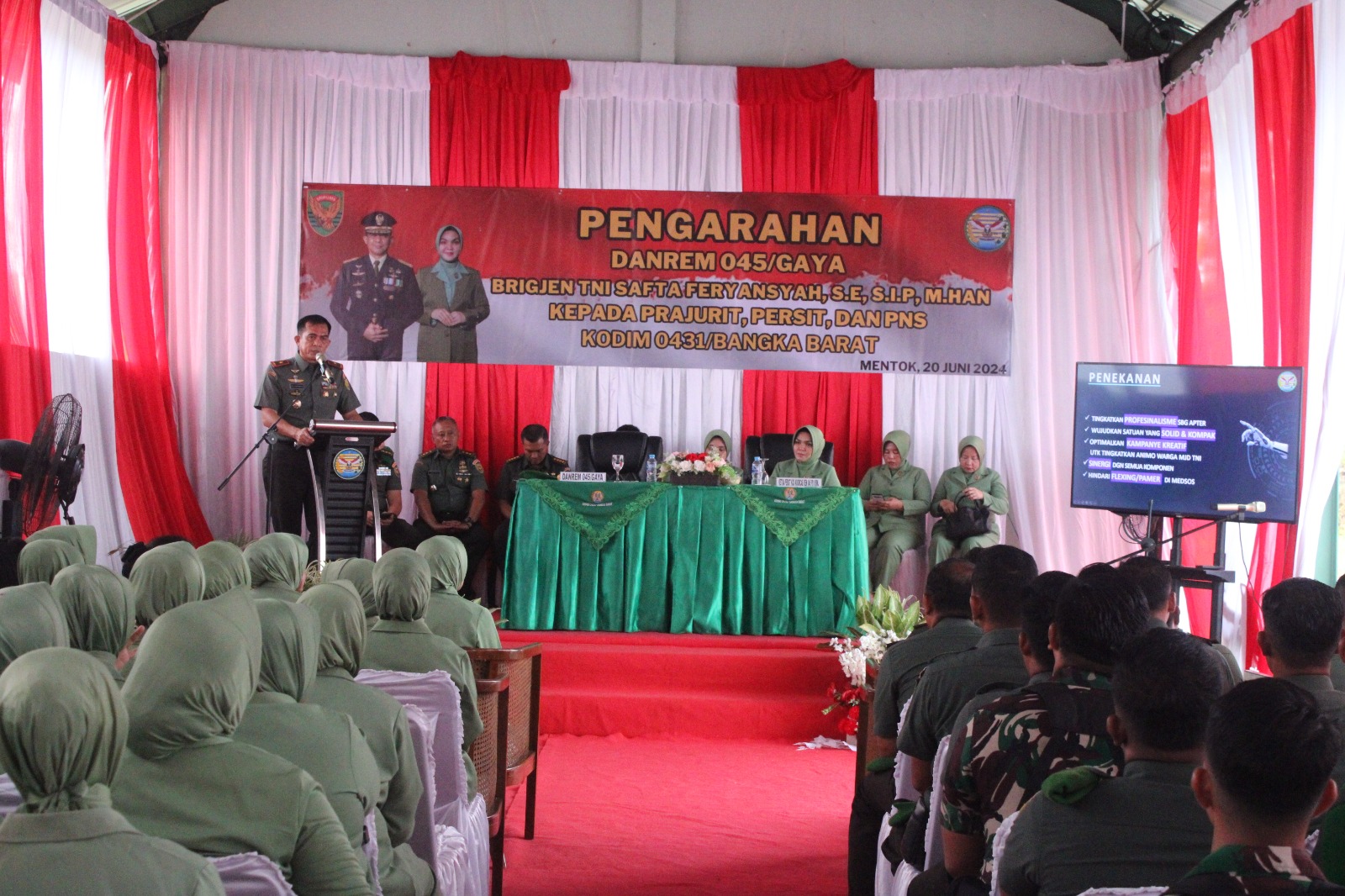 Jenderal TNI AD Tertinggi Di Babel Beri Pengarahan Pada Prajurit
